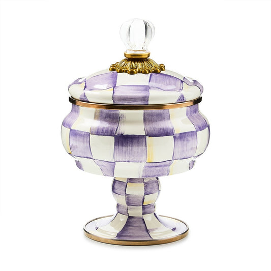 Violet Check Curiosity Pot (Mackenzie Childs)