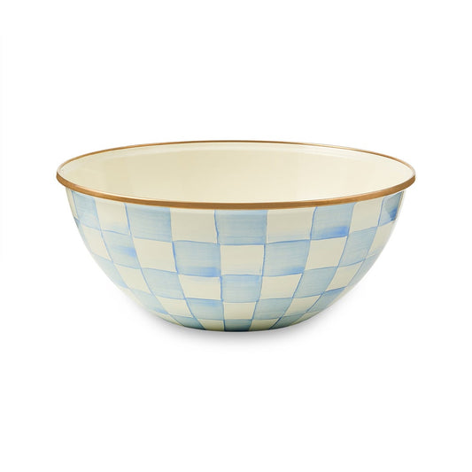 Sky Blue Check Large Everyday Bowl (Mackenzie Childs) - PRE ORDER