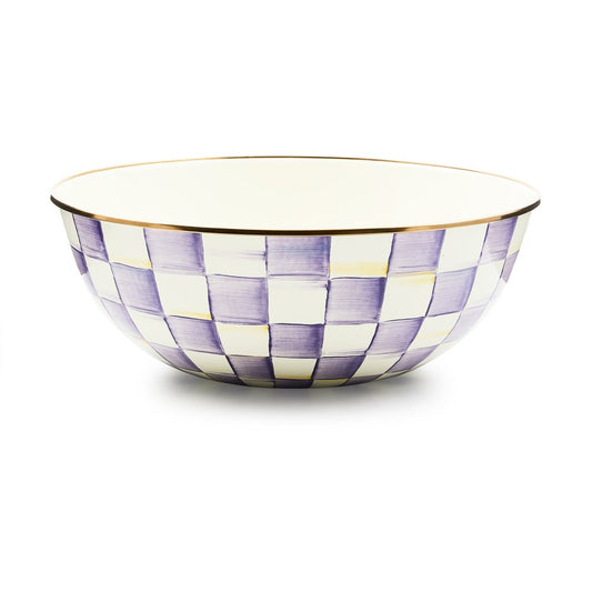 Violet Check Extra Large Everyday Bowl (Mackenzie Childs)