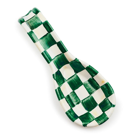 Emerald Check Spoon Rest (Mackenzie Childs)