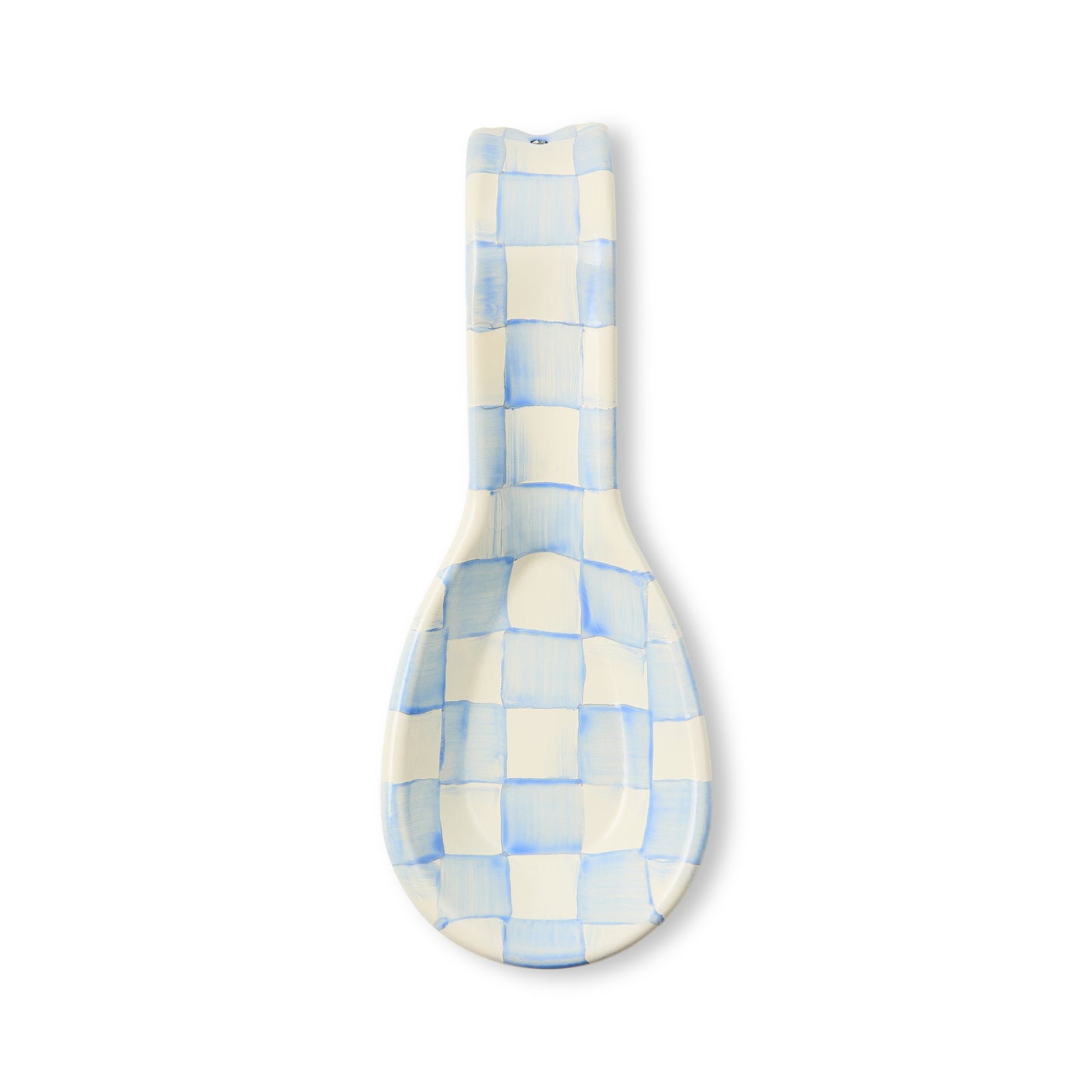 Sky Blue Check Spoon Rest (Mackenzie Childs) - PRE ORDER