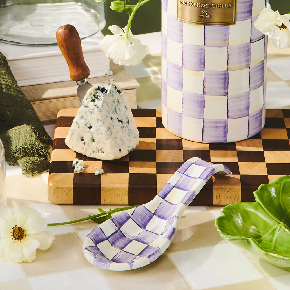 Violet Check Spoon Rest (Mackenzie Childs)