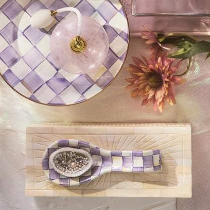 Violet Check Spoon Rest (Mackenzie Childs)