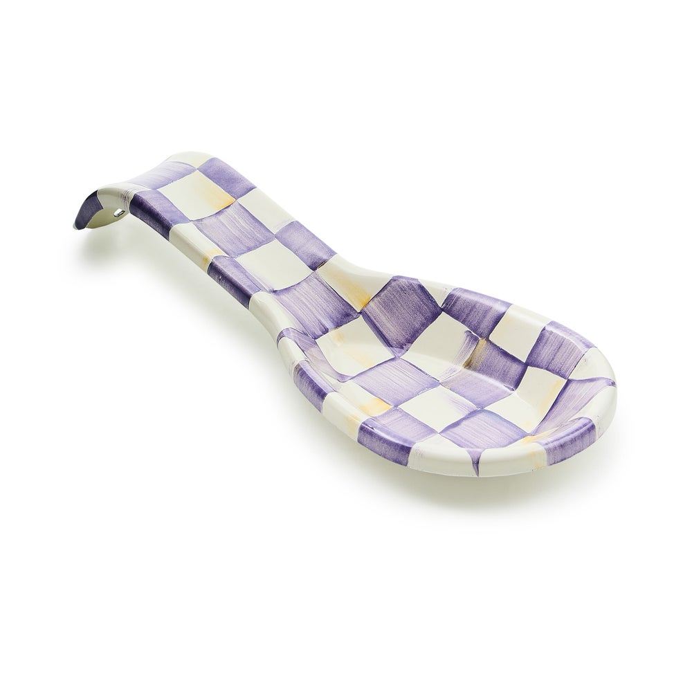 Violet Check Spoon Rest (Mackenzie Childs)