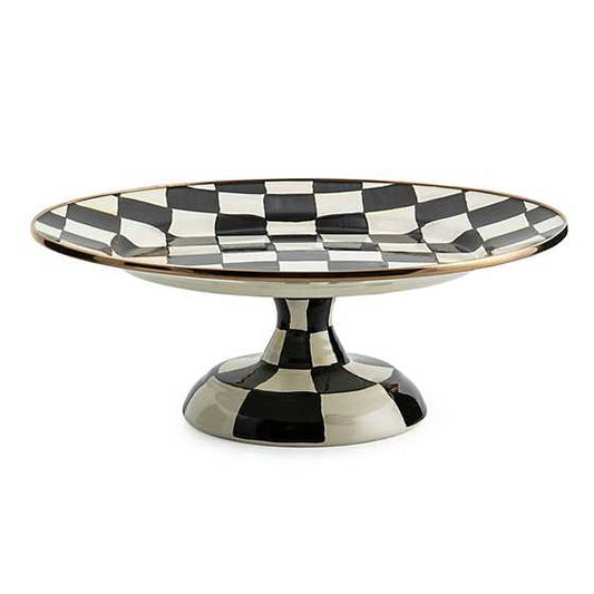 Courtly Check Small Pedestal Platter (Mackenzie Childs)