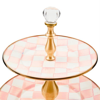 Rosy Check Two Tier Sweet Stand (Mackenzie Childs)