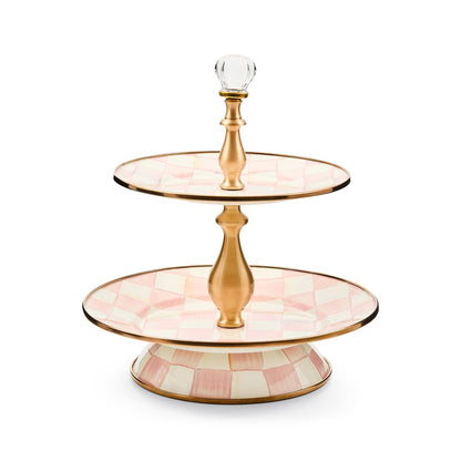 Rosy Check Two Tier Sweet Stand (Mackenzie Childs)