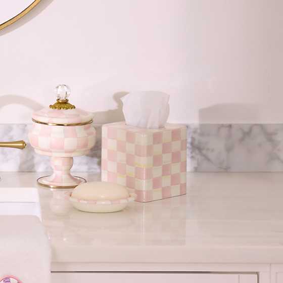 Rosy Check Boutique Tissue Box Cover (Mackenzie Childs)