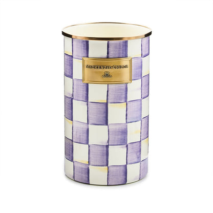 Violet Check Utensil Holder (Mackenzie Childs)