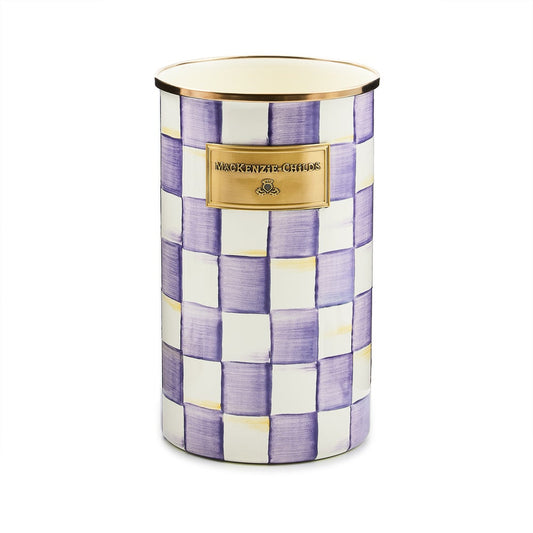 Violet Check Utensil Holder (Mackenzie Childs)