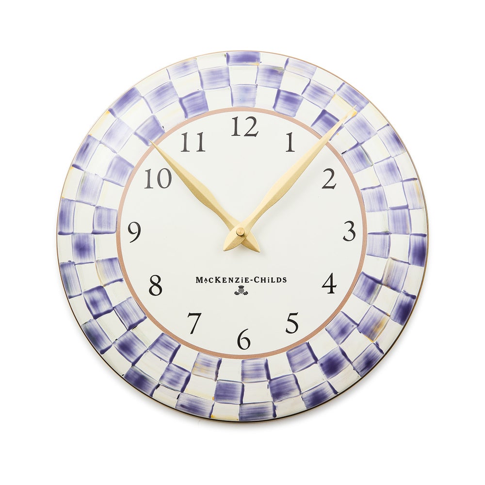 Violet Check Clock (Mackenzie Childs)