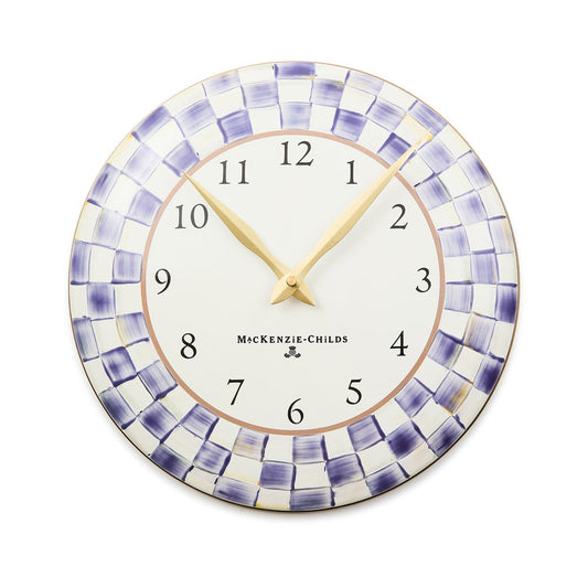 Violet Check Clock (Mackenzie Childs)