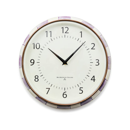 Violet Check School Wall Clock (Mackenzie Childs)