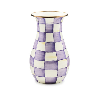Violet Check Tall Vase (Mackenzie Childs)