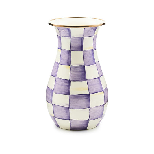 Violet Check Tall Vase (Mackenzie Childs)