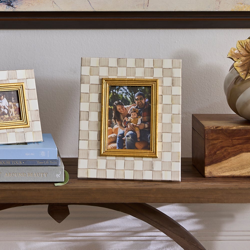 Mocha Check 4" x 6" Frame (Mackenzie Childs)