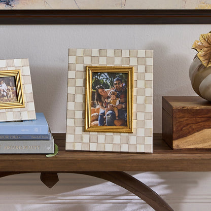 Mocha Check 5" x 7" Frame (Mackenzie Childs)