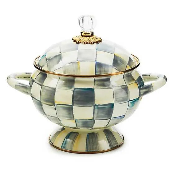 Sterling Check Tureen (Mackenzie Childs)