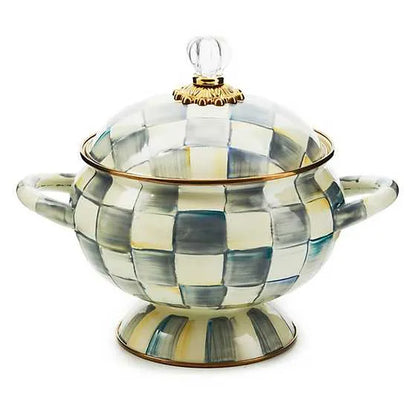 Sterling Check Tureen (Mackenzie Childs)