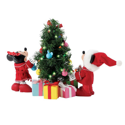 Mickey and Minnie Mouse Decorations (Mickey & Minnie Christmas Tree) (Disney Possible Dreams Collection)