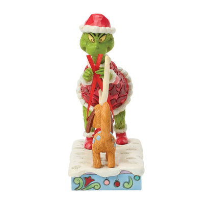 The Grinch Tying Antlers on Max (Jim Shore)