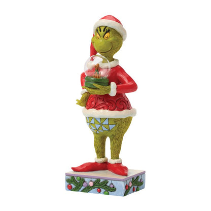 The Grinch Holding Dry Dome with Max (Jim Shore)