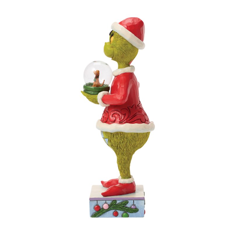 The Grinch Holding Dry Dome with Max (Jim Shore)