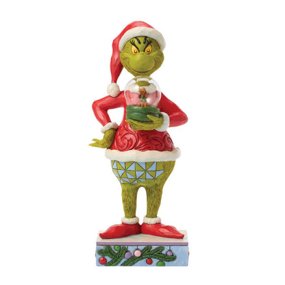 The Grinch Holding Dry Dome with Max (Jim Shore)