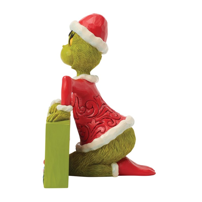 The Grinch with Rotating Sign (Jim Shore)