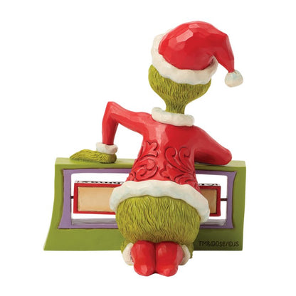 The Grinch with Rotating Sign (Jim Shore)