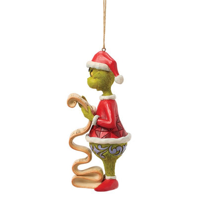 The Grinch with Lists Hanging Ornament (Jim Shore)