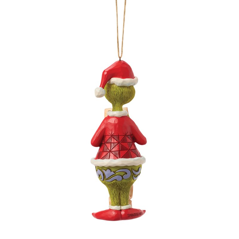 The Grinch with Lists Hanging Ornament (Jim Shore)