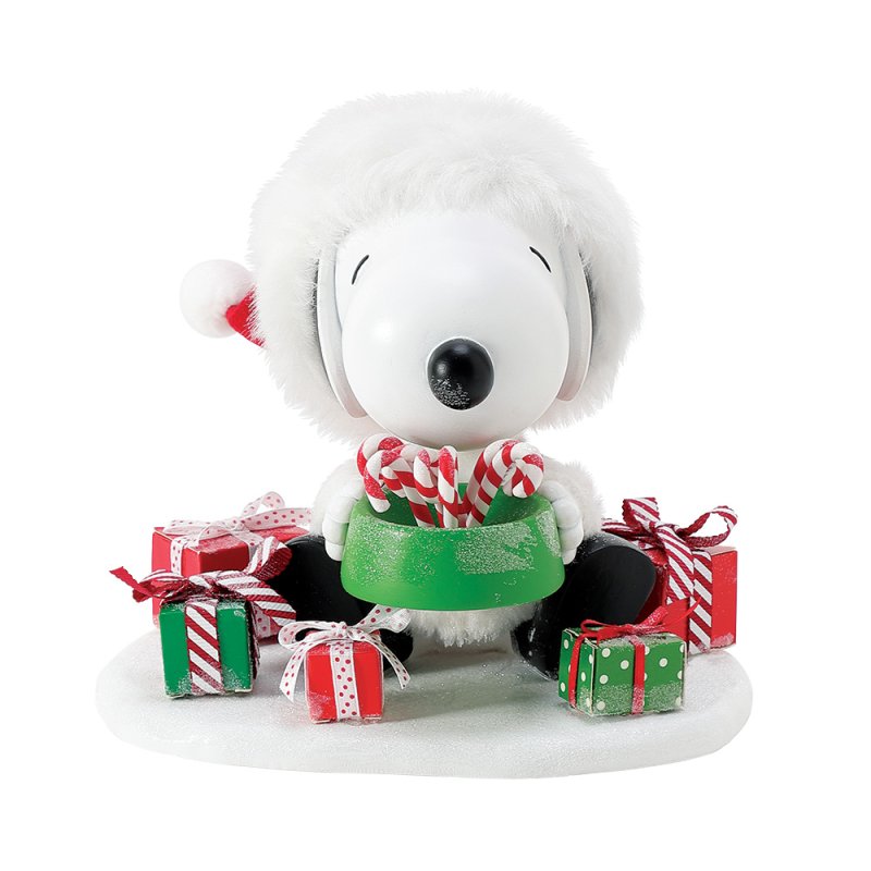 Snoopy's Bowl of Treats Figurine - Possible Dreams Peanuts
