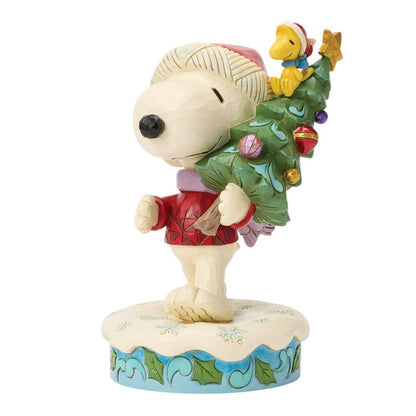 Snoopy and Woodstock with Tree - Peanuts by Jim Shore