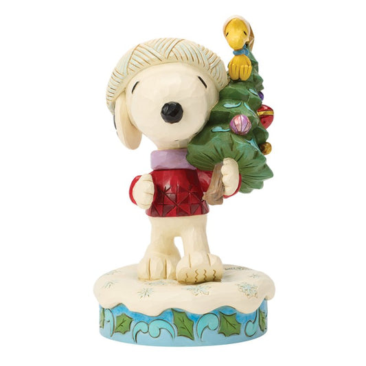 Snoopy and Woodstock with Tree - Peanuts by Jim Shore