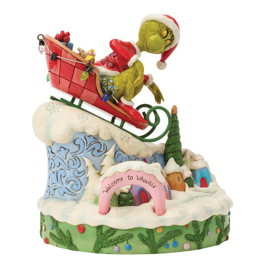 The Grinch on Small Sled Figurine (Jim Shore)
