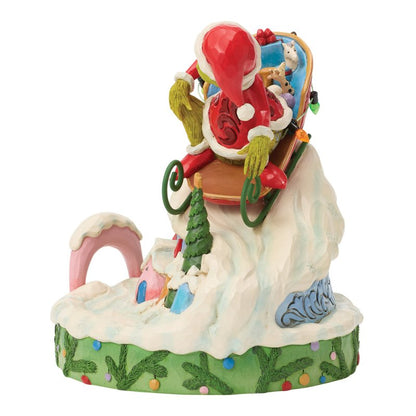 The Grinch on Small Sled Figurine (Jim Shore)