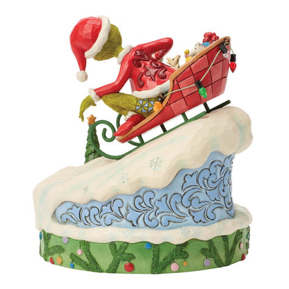 The Grinch on Small Sled Figurine (Jim Shore)