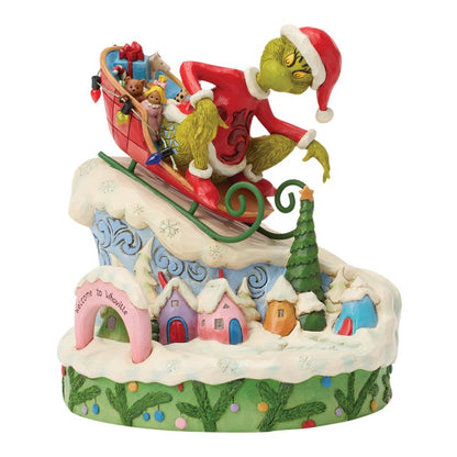 The Grinch on Small Sled Figurine (Jim Shore)