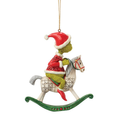 The Grinch on Rocking Horse Hanging Ornament (Jim Shore)