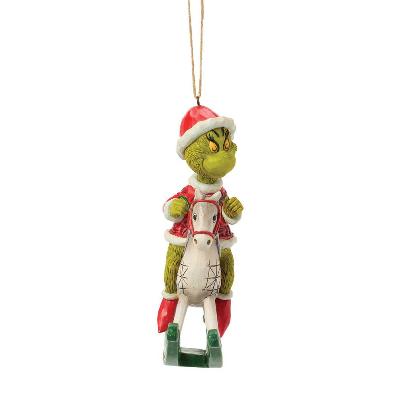 The Grinch on Rocking Horse Hanging Ornament (Jim Shore)