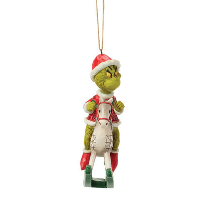 The Grinch on Rocking Horse Hanging Ornament (Jim Shore)