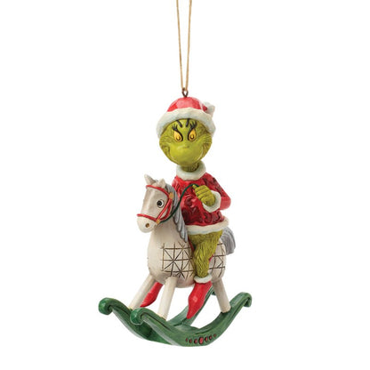 The Grinch on Rocking Horse Hanging Ornament (Jim Shore)
