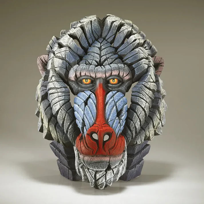 Mandrill Bust Sculpture (Edge Sculpture by Matt Buckley)