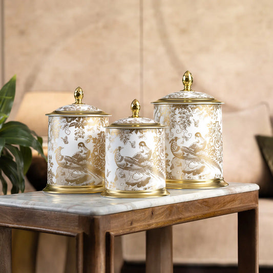 Aves Gold - Storage Jar 75Oz (Royal Crown Derby)