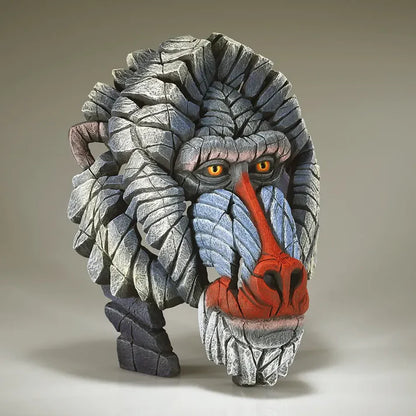 Mandrill Bust Sculpture (Edge Sculpture by Matt Buckley)