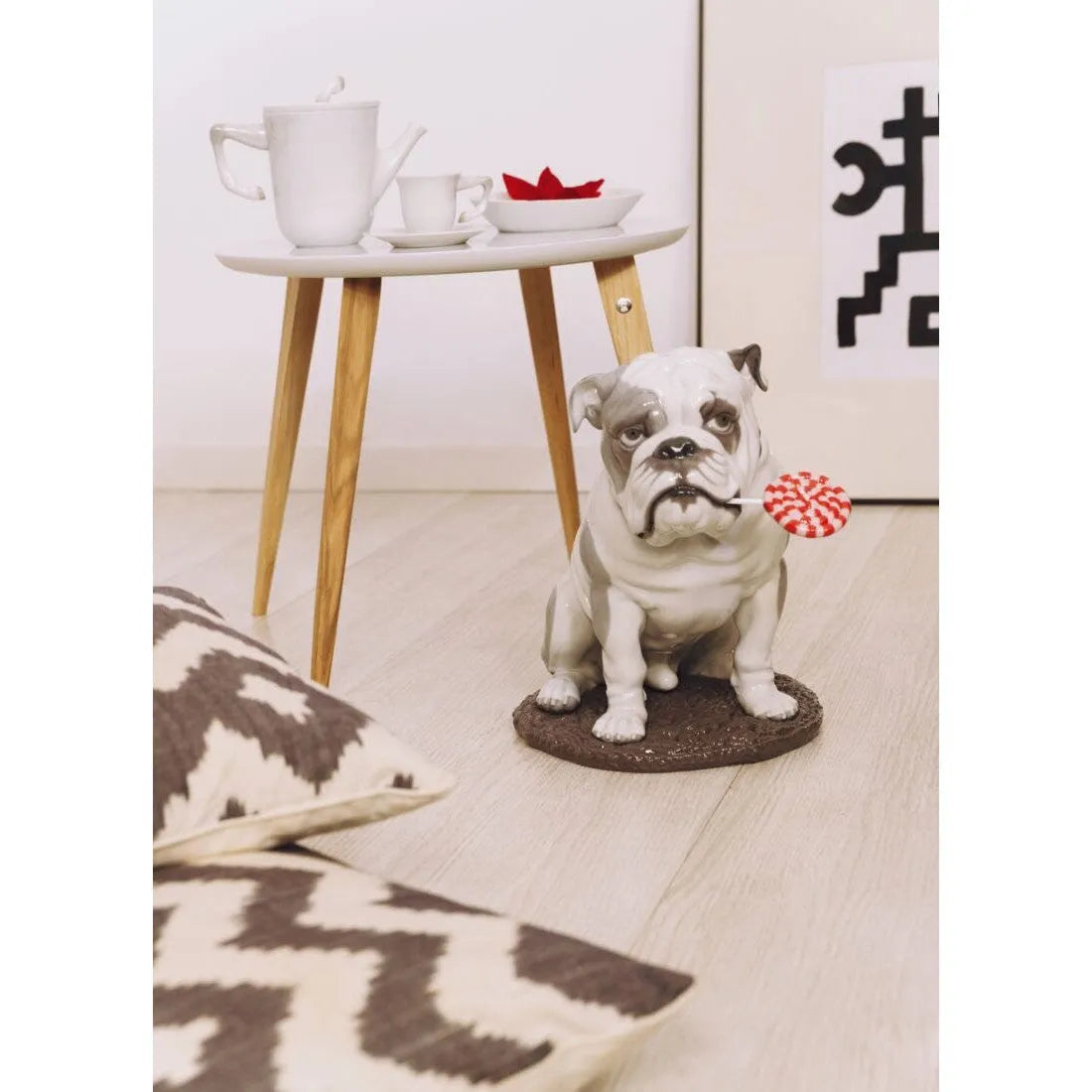 Bulldog With Lollipop Dog Figurine (Lladro Special Order)