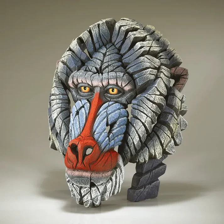 Mandrill Bust Sculpture (Edge Sculpture by Matt Buckley)