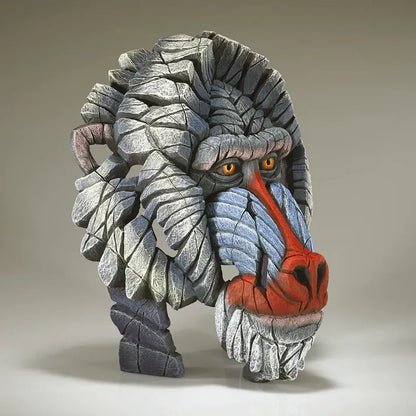 Mandrill Bust Sculpture (Edge Sculpture by Matt Buckley)