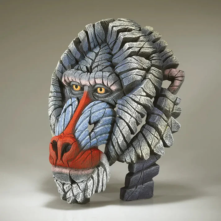 Mandrill Bust Sculpture (Edge Sculpture by Matt Buckley)